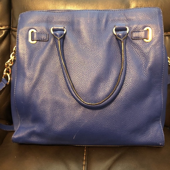 Michael Kors Hamilton Bag Royal Blue - Picture 4 of 14